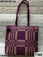 Handloom Fabric Designer Jute Bag