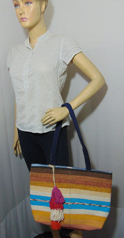 Multicolor Cotton Handloom Durries Bag
