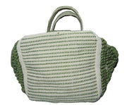 white cotton handle Cotton Handloom durries Bag