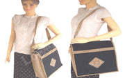 JUTE CANVAS SHOULDER BAG