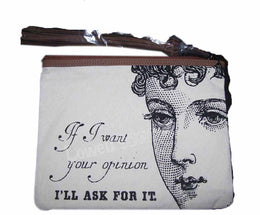 Canvas Toiletry Bag With Leather Trims