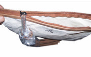 Canvas Toiletry Bag With Leather Trims