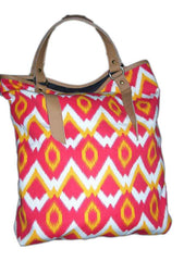 Ikat print  Cotton Canvas Bag