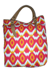 Ikat print  Cotton Canvas Bag