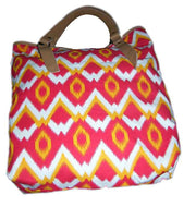 Ikat print  Cotton Canvas Bag