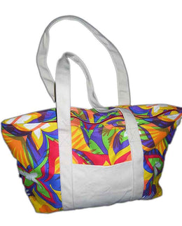 Flower Print Canvas Bag