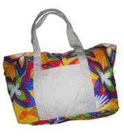 Flower Print Canvas Bag