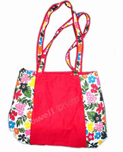 Flower Print Canvas Hand Bag