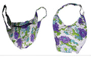 Flower Printed Cotton Banana Style Bag