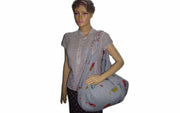 CORAL PRINTED COTTON FOLDABLE BAG