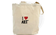I Love Art Cotton Canvas Tote Bag
