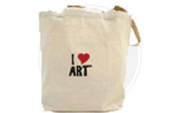 I Love Art Cotton Canvas Tote Bag