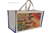 LAMINATED CANVAS SHOPPING BAG