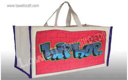 LAMINETED CANVAS SHOPPING BAG