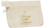 CANVAS COSMETIC POUCH WITH LOGO