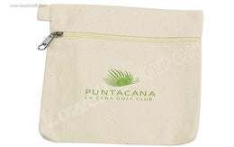 CANVAS COSMETIC POUCH WITH LOGO