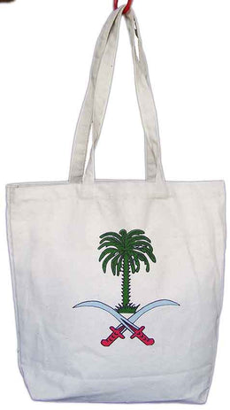 Tree Print Cotton Beach Bag