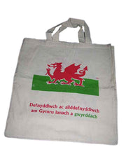 Logo Print Cotton Tote Bag