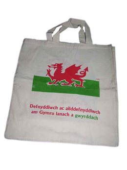 Logo Print Cotton Tote Bag