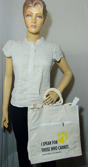 print & logo print Canvas shoulder Bag