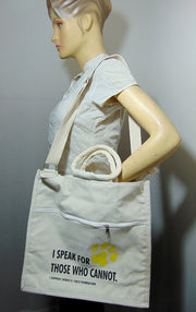 print & logo print Canvas shoulder Bag