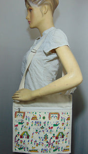 Textile print Canvas Crossbody Bag