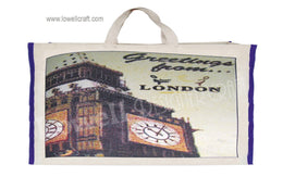 LAMINETED CANVAS SHOPPING BAG