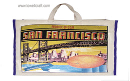 LAMINETED CANVAS SHOPPING BAG