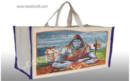 LORD SHIVA LAMINATED CANVAS SHOPPING BAG