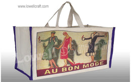 LAMINETED CANVAS SHOPPING TOTE BAG