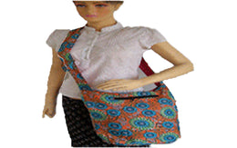 PRINTED COTTON SHOULDER BAG