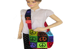 PEACE SIGN LONG SHOULDER BAG