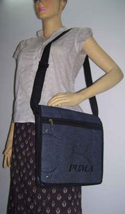 Womens Strap Jean Denim Fabric Bag