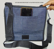 Womens Strap Jean Denim Fabric Bag