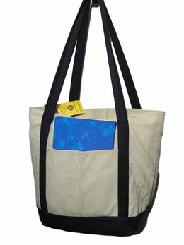 Heavy Cotton Canvas Two Tone Tote Bag