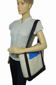 Heavy Cotton Canvas Two Tone Tote Bag