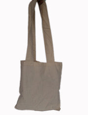 plain natural cotton long handle bag