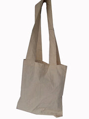 plain natural cotton long handle bag