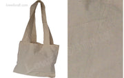 plain natural cotton long handle bag