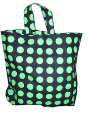 Polka Dot Print Canvas Tote Bag