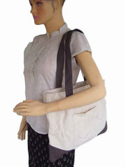 Two Color Canvas Tote Bag