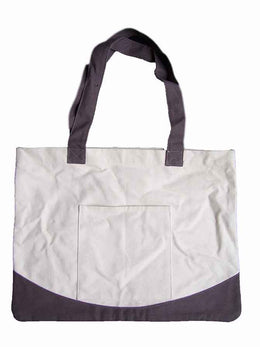 Two Color Canvas Tote Bag