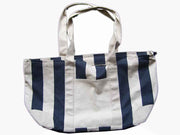 Stripe Design Cotton Canvas Tote Bag