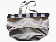 Stripe Design Cotton Canvas Tote Bag