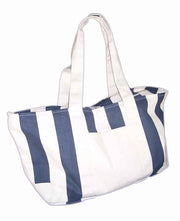 Stripe Design Cotton Canvas Tote Bag