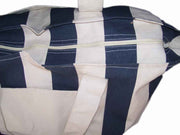 Stripe Design Cotton Canvas Tote Bag