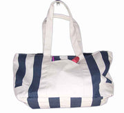 Stripe Design Cotton Canvas Tote Bag