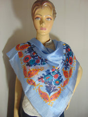 Big flower print Silk scarf