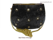 BLACK CHIP MOSAIC METAL CLUTCH BAG/BOX