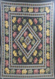 FLORAL HIPPIE ELEPHANT MANDALA TAPESTRY